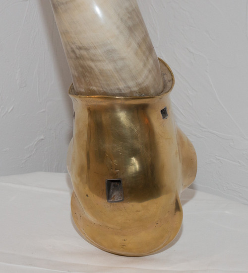 Scultura di pesce in bronzo Duval Brasseur del 1976