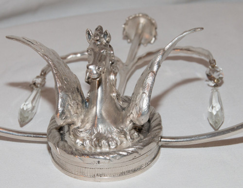 Coppia di applique inglesi in bronzo argentato della fine del XIX secolo