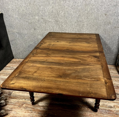 large Restoration period portfolio table in solid walnut circa 1820