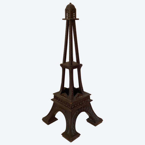 Eiffel Tower in carved wood