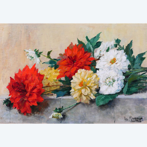 Lucien Gilbert DARPY 1875-1964 Bouquet di fiori estivi, dipinto, 1920-30 circa