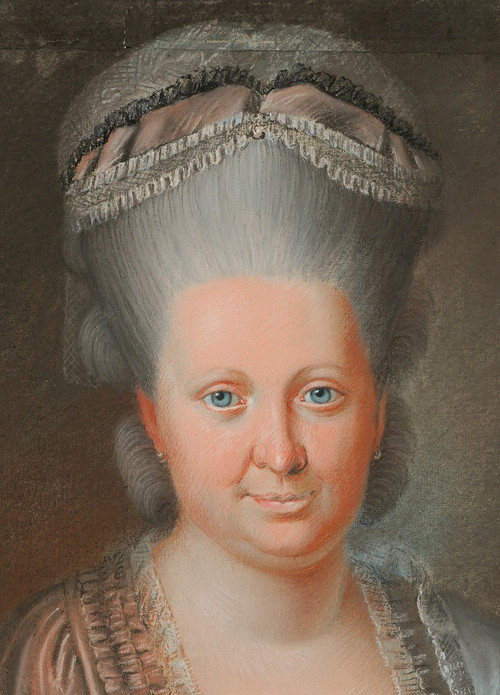 Französische Schule des 18. Jahrhunderts, Porträt einer Frau, Pastell, um 1770-80