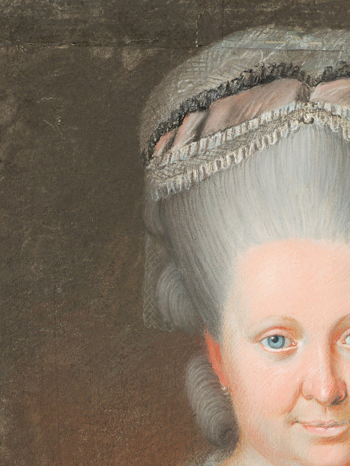 Französische Schule des 18. Jahrhunderts, Porträt einer Frau, Pastell, um 1770-80