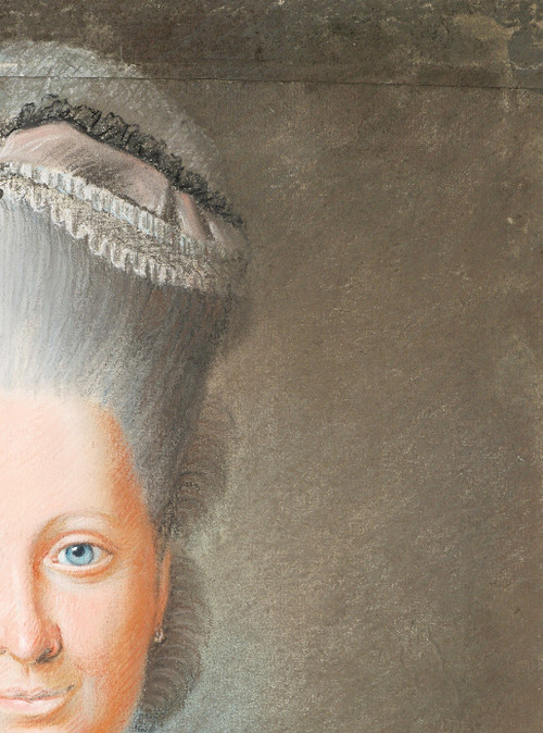 Französische Schule des 18. Jahrhunderts, Porträt einer Frau, Pastell, um 1770-80