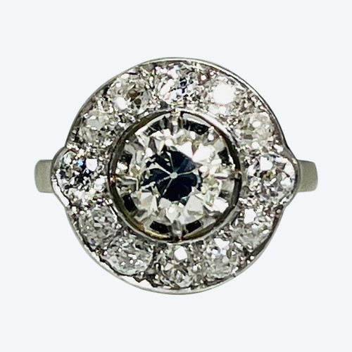 Art-deco Diamond Marguerite Ring