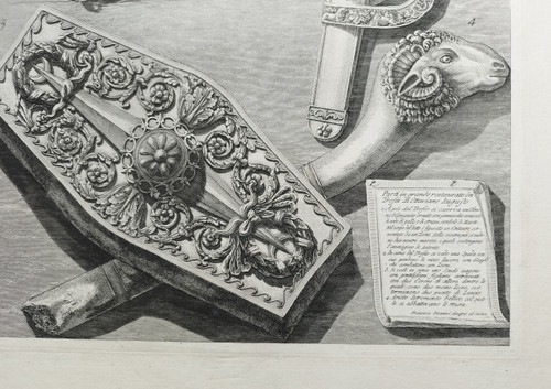 Francesco Piranesi Etching Trophy By Octave Augustus 9 18th C Engraving Old Print