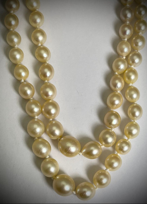 Collier Double Rang Perles.