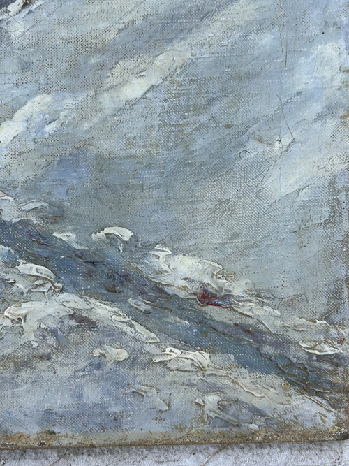 Clément Castelli (1870-1959) Huile Sur Toile Paysage De Montagne Début XXéme Siècle
