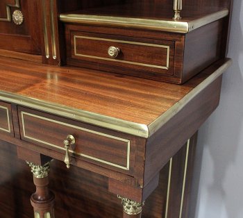 Cabinet en Acajou, style Louis XVI, époque Napoléon III - XIXe 