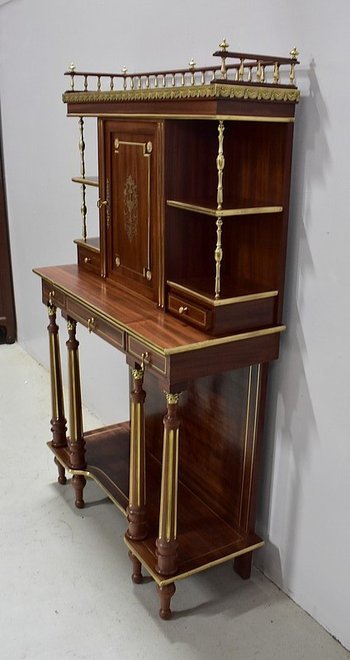 Cabinet en Acajou, style Louis XVI, époque Napoléon III - XIXe 