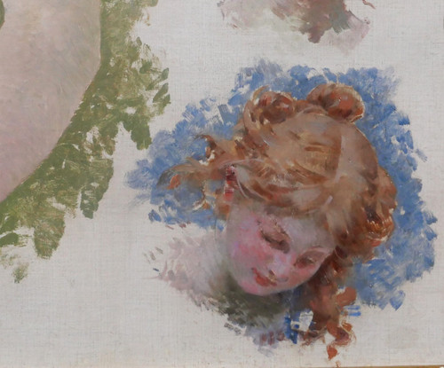 Edouard TOUDOUZE 1848-1907 Etude pour la musique, Opéra Comique, Paris, Tableau, 1895-98