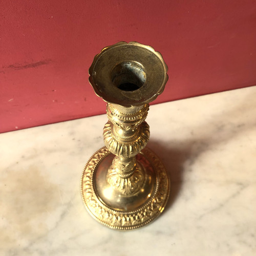 Coppia di candelieri con foglie d'acanto, periodo Luigi XVI