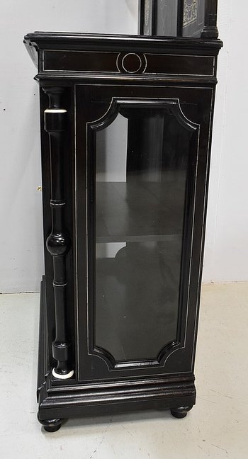 Display cabinet in blackened pear wood, Napoleon III period - 1850