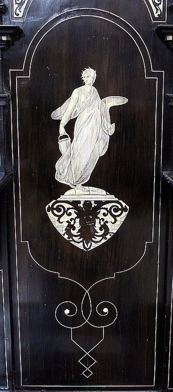 Display cabinet in blackened pear wood, Napoleon III period - 1850