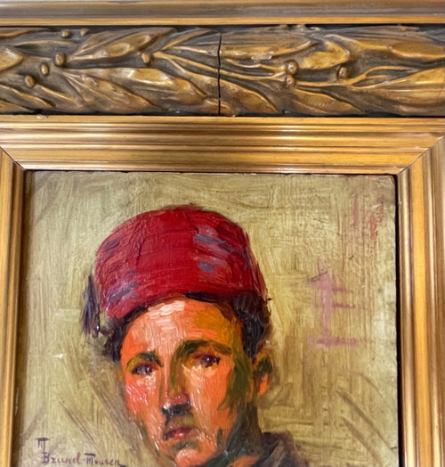 PORTRAIT DE MILITAIRE EN UNIFORME. XXÈME - Portrait Militaria. Zouave, troupe coloniale.