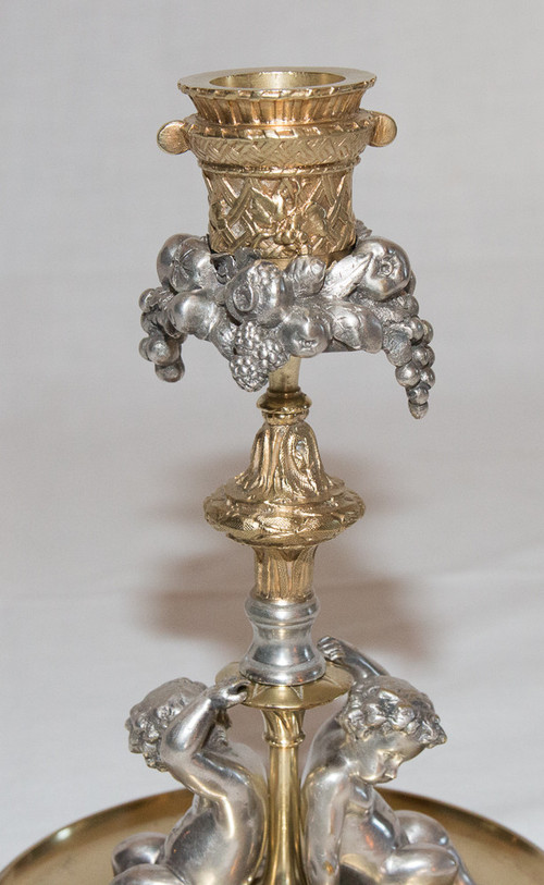 Coppia di candelieri firmati Henri Picard Fine XIX secolo