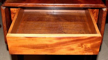 Rectangular Drop-leaf Table, Cuban Mahogany, Louis-Philippe Period - Mid 19th Century