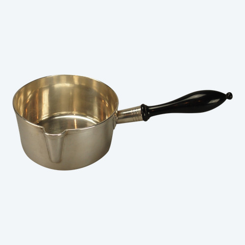 Silver saucepan with ebony handle