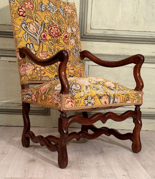 Fauteuil En Noyer d'Epoque Louis XIV XVIIème