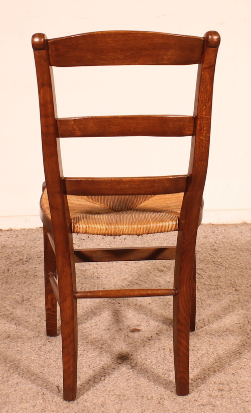 Set di 6 sedie in rovere con moquette