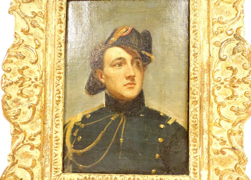 HST tableau portrait Jérôme-Martin Langlois Aspirant Marine uniforme XIXème