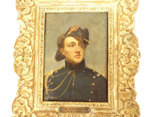 HST tableau portrait Jérôme-Martin Langlois Aspirant Marine uniforme XIXème