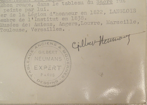 HST tableau portrait Jérôme-Martin Langlois Aspirant Marine uniforme XIXème