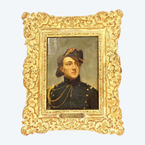 HST painting portrait Jérôme-Martin Langlois Aspirant Marine uniform 19th century