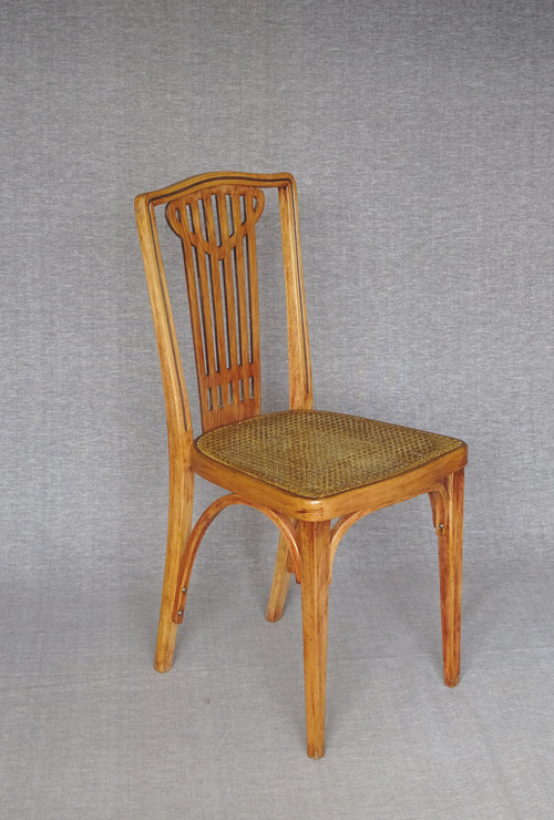 Set of 6 THONET N°732 Art Deco chairs, new canes