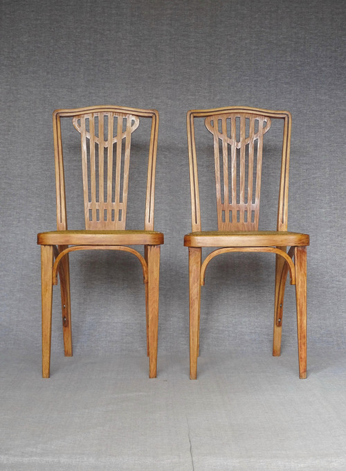 Set of 6 THONET N°732 Art Deco chairs, new canes