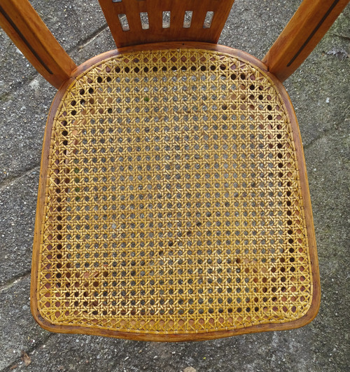Set of 6 THONET N°732 Art Deco chairs, new canes