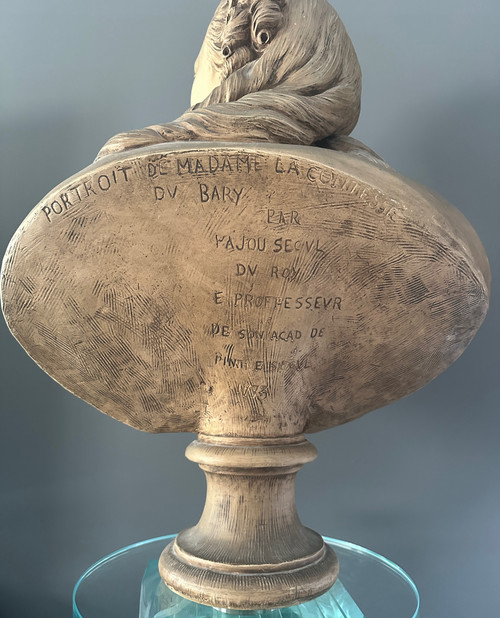 Augustin Pajou, Scultura Buste Terre Cuite La Comtesse Du Barry XIX secolo