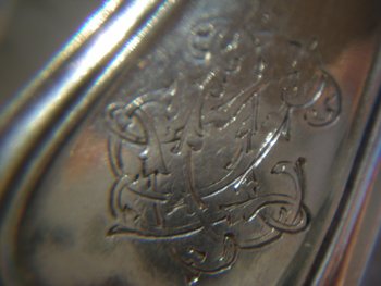 12 solid silver dessert cutlery
