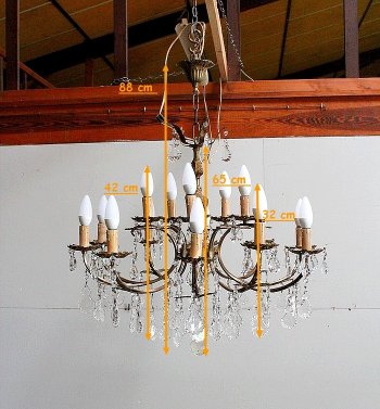  Lustre en Cristal - Milieu XXe 