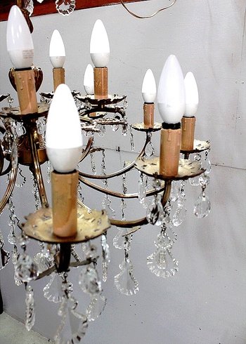  Lustre en Cristal - Milieu XXe 