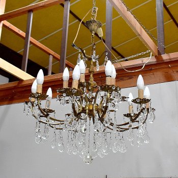  Lustre en Cristal - Milieu XXe 