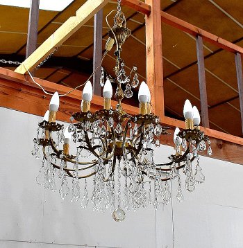  Lustre en Cristal - Milieu XXe 