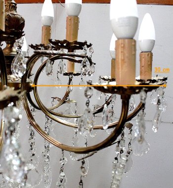  Lustre en Cristal - Milieu XXe 