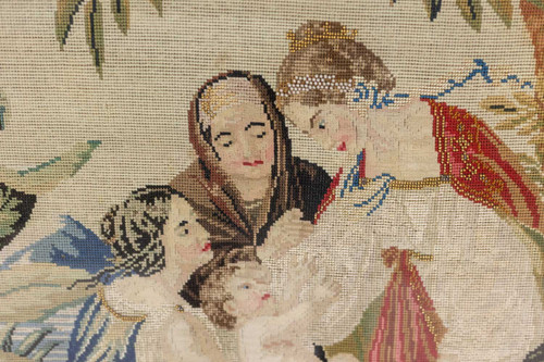 Arazzo a petit point in stile orientalista. 1880 circa.