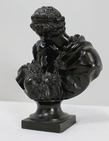  Bronzo "il bacio dato" dopo J-A. Houdon - Seconda metà del XIX secolo