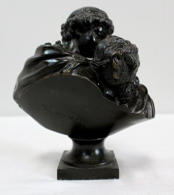  Bronzo "il bacio dato" dopo J-A. Houdon - Seconda metà del XIX secolo