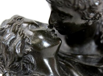  Bronzo "il bacio dato" dopo J-A. Houdon - Seconda metà del XIX secolo