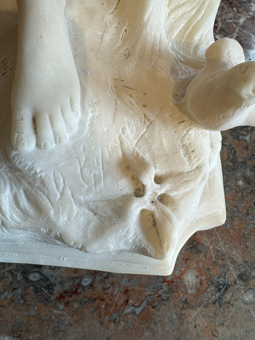STATUA DI PAYSANNE ALBATRA XIX secolo