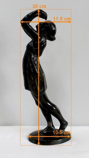  Bronze "the Dancer", by G. Halbout du Tanney - 1st part of the 20th century