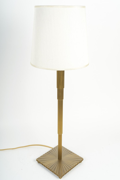 Lampe en bronze doré de style Art Déco