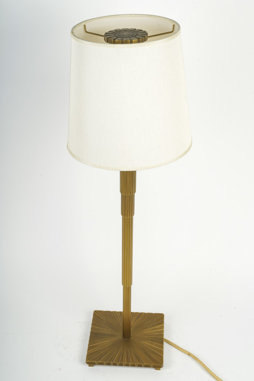 Lampe en bronze doré de style Art Déco