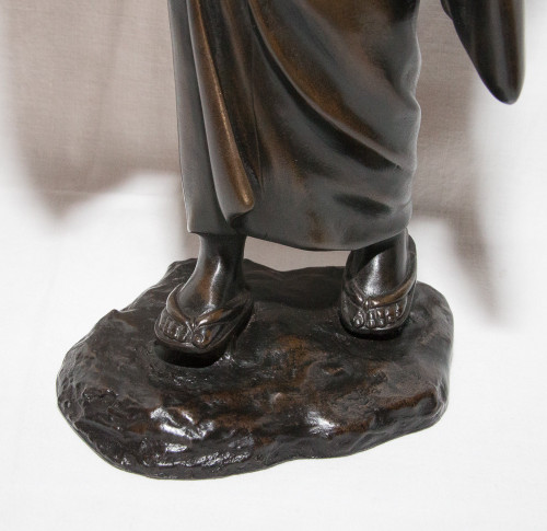 Geisha Scultura in bronzo Giappone Periodo Meiji