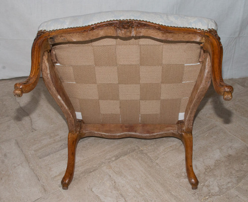 Fauteuil à Dossier Plat Estampillé époque Louis XV