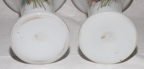 Paire De Vases En Opaline Baccarat Louis Philippe 