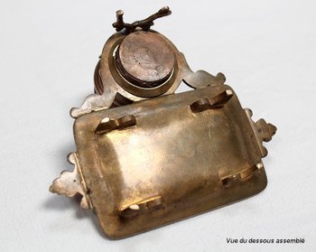  Piccolo calamaio in bronzo e smalto, periodo Napoleone III - XIX secolo
